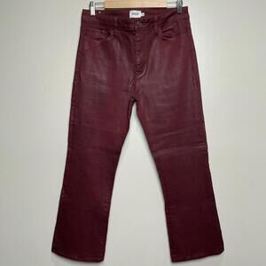 HUDSON Women's Blair High Rise Bootcut Crop Jeans‎ Size 31 Burgundy